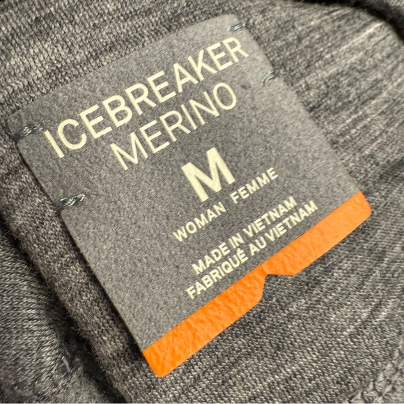 Icebreaker Women's - Realfleece Dia Hooded Vest - Jet Heather Merino Wool M C5 - Picture 3 of 7